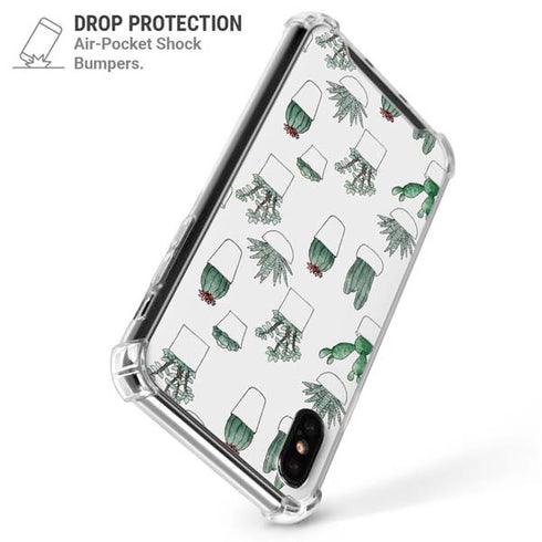 Succulent Pattern iPhone XS Max Clear Case